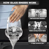 Kitchen Sink Glass Rinser Stainless Steel Cup Washer for Sink 9 Holes Cleaner