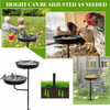 Metal Bird Bath Bowl Free Standing Detachable Decoration Spa Birdfeeder Garden