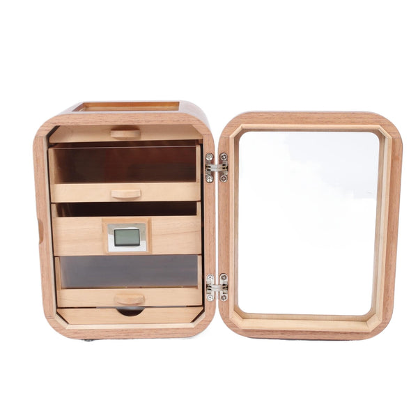 5 Tiers Cigar Humidor Cabinet 110 CT Cedar Wooden Cigar Box Digital Hygrometer