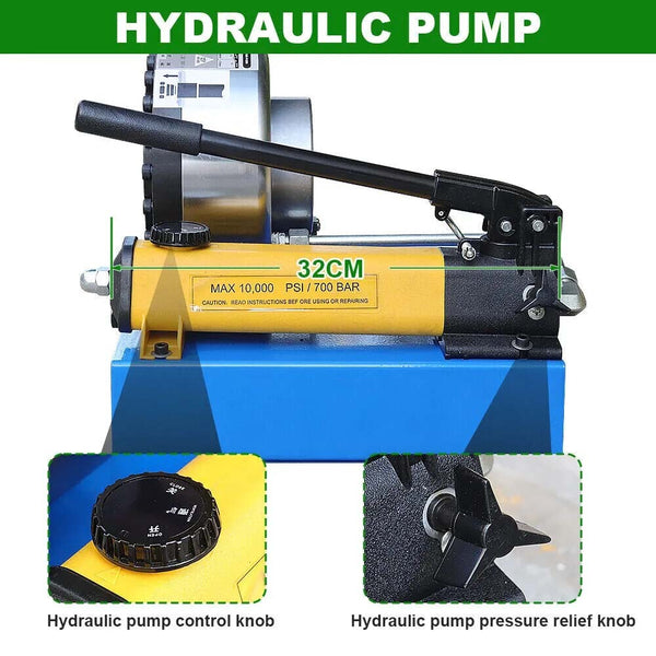 Hydraulic Hose Crimper w/8 Sets Dies Handheld High Pressure Hose Crimping Tool