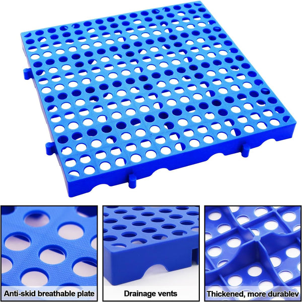 2x 40*40*3cm Plastic Pallets for Basement Garage Supermarket Storage Waterproof