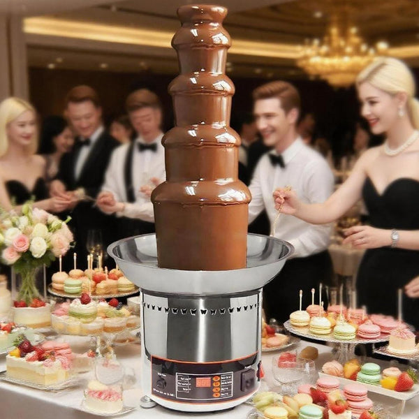 Chocolate Fountain 3.2L for Chocolate Cheese Hot Sauce Party Wedding 65cm Tall