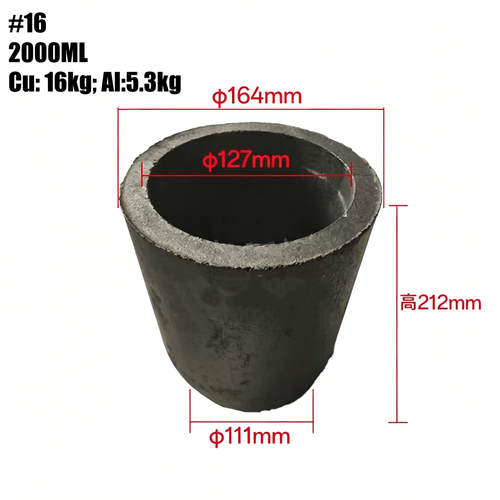 10/16KG High-Purity Graphite Melting Crucible Smelting Tool for Gold Silver AU