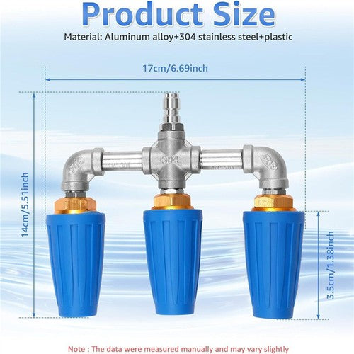 Pressure Washer Turbo Nozzle Head 4000PSI High Cleaner 1/4BSP Easy Connection