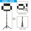 LED RGB Video Light Photo Studio Lamp Photography Panel Lighting w/1.6M Stand