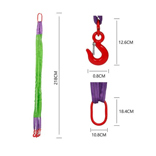 2/4 Leg Chain Sling for Lifting with Hooks Heavy Duty 3 Ton  Lift Chains Rigging