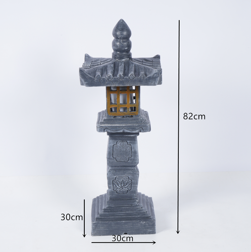 Decor Pagoda Lantern Outdoor Statue Handcast Polyresin Garden Statue