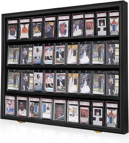 Lockable Trading Card Collector Graded Sports Card Display Frame UV Protection