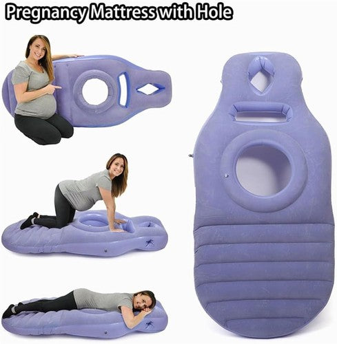 Pregnancy Mattress Inflatable Pillow Full Body Maternity Airbed with Hole Gifts