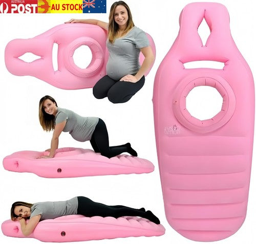 Pregnancy Mattress Inflatable Pillow Full Body Maternity Airbed with Hole Gifts