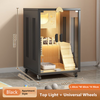 Luxury Cat Villa Wood Cat House Indoor Cat Cage Pet Exhibit Cabinet Clear Glass