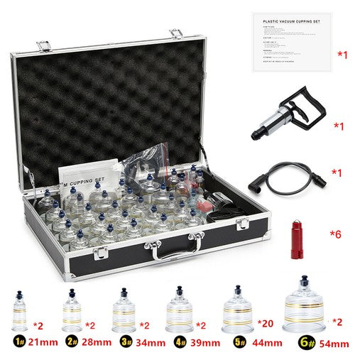 19/30 Cups Vacuum Cupping Set Massage Kit Acupuncture Suction Massager Pain Reli