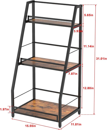 3-Tier Metal Wine Rack with LED Light Wine Bottle Shelf For Home Bar Display AU
