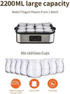 8/12 Glass Jars Probiotic Yogurt Maker Time & Temp Control Automatic Digital