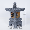 Decor Pagoda Lantern Outdoor Statue Handcast Polyresin Garden Statue