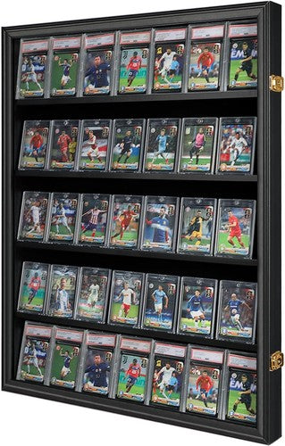 Lockable Trading Card Collector Graded Sports Card Display Frame UV Protection