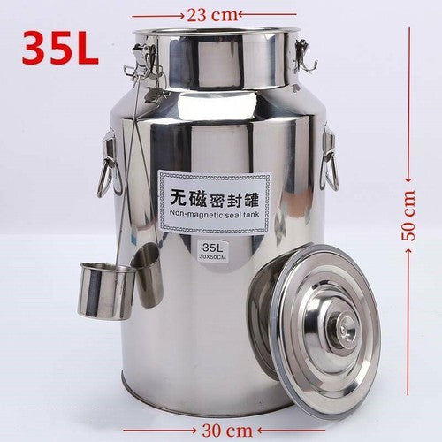 58L/35L Wine Beer Keg Fermenter Barrel Stainless Steel Oil Rice Milk Cans Tank