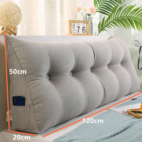 120/150cm Wedge Pillow Headboard Triangular Reading Pillow Detachable & Washable
