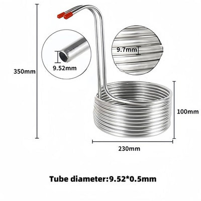 8M/15M 304 Wort Chiller Immerson Chiller Stainless Steel Brewing Tubing Coil