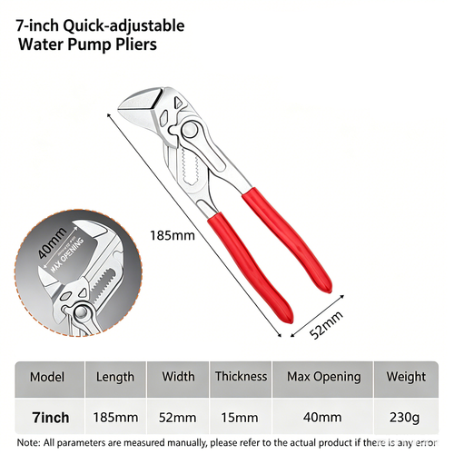 7.5"10" Clamp Wrench Eagle Beak Water Pipe Pliers Adjustable Spanner Press Clamp