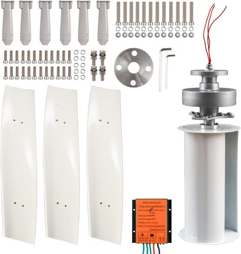 3KW Vertical Axis Wind Turbine Generator with MPPT Controller Power Inverter AU