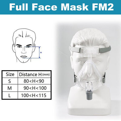 FM2 Full Face CPAP Mask for CPAP/APAP Machine Use Mask with Adjustable Headgear