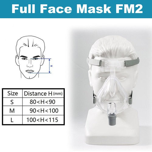 FM2 Full Face CPAP Mask for CPAP/APAP Machine Use Mask with Adjustable Headgear