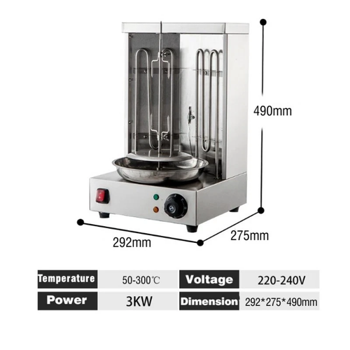 3/4.5 KW Electric Shawarma Doner Machine Kebab Grill BBQ Gyros Rotisserie AU