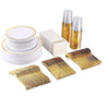 350pc Dinner Plates Reusable Party Plates Silverware For 50 Guests Wedding Party