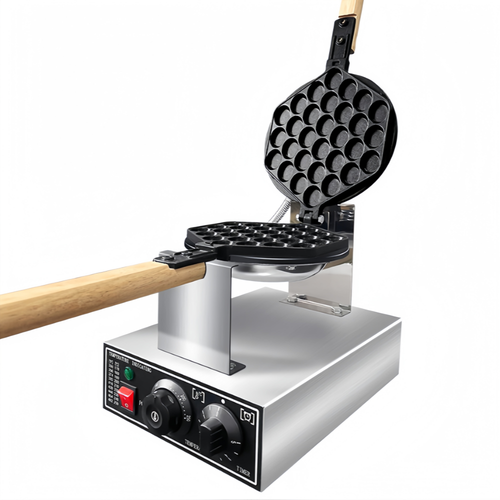 Commercial Electric Bubble Egg Cake Maker Oven Waffle Pan Kitchen Baker Machine