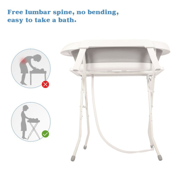 2 in 1 Dog Bathtub Pet Washing Station Portable Tub for Shower and Grooming