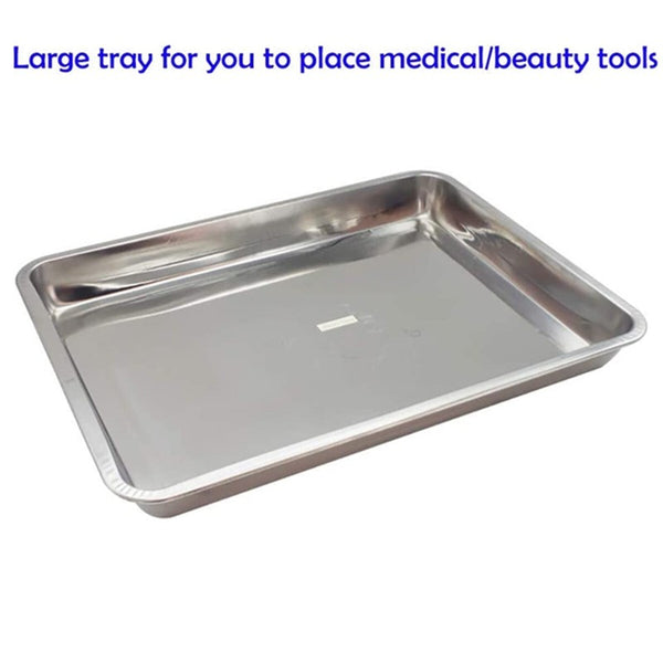 Salon Tray Adjustable Height Salon Rolling Tray for Tatto Medical Dental Tray