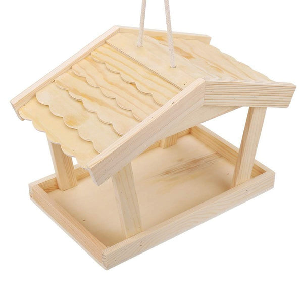Hanging Wooden Bird House Feeder Outdoor Nest for Wild Birds Garden Decoration