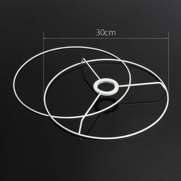 E27 DIY Circular 14/20/30cm Lampshade Frame Ring Set Lamp Light Shade Kit