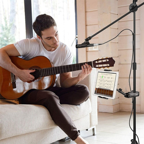 Tablet Holder for Microphone Stand Mic Music Stand Holder Clamp 4.13-9.06" iPad