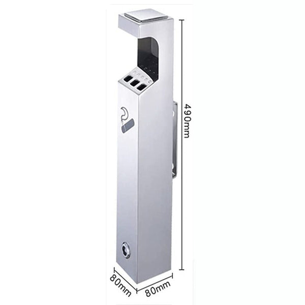 Wall Mounted Ashtray Pubs Outdoor Cigarette Disposal  Ash Bins Lockable w/ Keys