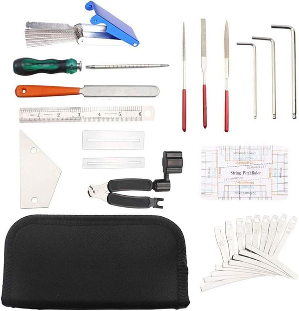 25PC Guitar Repairing Tool Kit Luthier Setup Repair Maintenance Set Guitar Tool