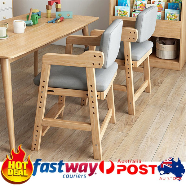 Wooden High Chair for Toddlers Teens Learning Chair Grows with Kid for Dining