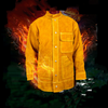 Heat Flame-Resistant Heavy Duty Leather Welding Jacket Cowhide Weld Coat Large