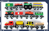 Christmas Train Toy 12Pcs Magnetic Wooden Train Set Train Xmas Gift with Box