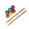 Classic Croquet Set Up to 6 Players Six Colour Coded Mallets Handles and Balls