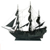 80cm Black Pearl Ship DIY Assemble Model Wooden Sailing Boat Toy Birthday Gifts
