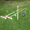 Classic Croquet Set Up to 6 Players Six Colour Coded Mallets Handles and Balls
