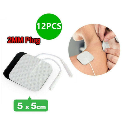 12PCS TENS Machine Replacement Electrode Pads Self Adhesive Reusable 50x50 mm AU