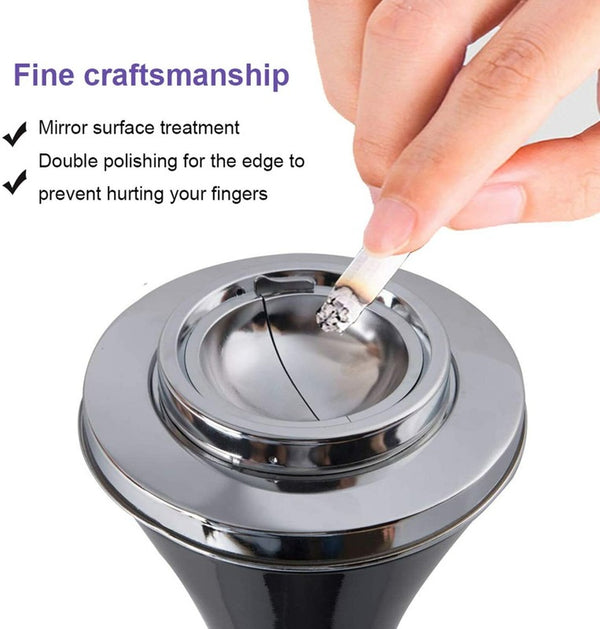 Free Standing Ashtray Floor Cigarette Ash Tray Stainless Steel Litter Ashbin  AU