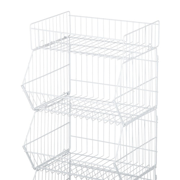 5 Tier Retail Display Rack Organizer Storage Shelf Heavy Duty Metal Basket Cart