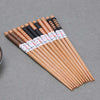 6 Pairs Natural Wood Chopsticks Handmade Chestnut Chopsticks Set Tableware Gift