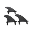 3Pcs Soft Top Surfboard Fins Sets for Softboard Paddle Board Surf Boards Black