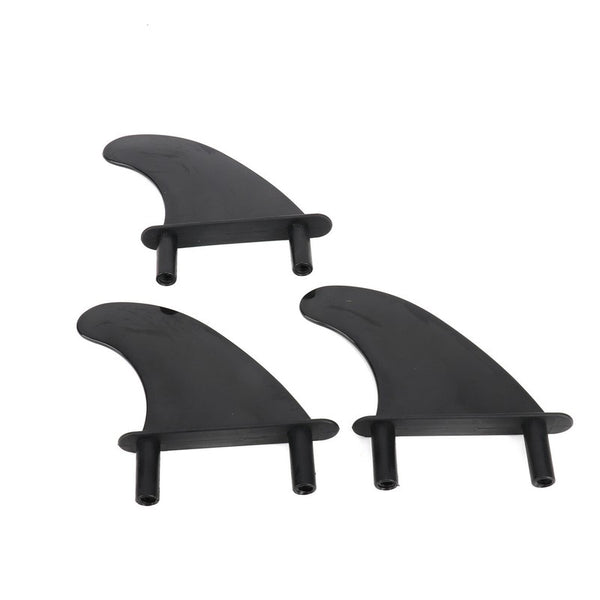 3Pcs Soft Top Surfboard Fins Sets for Softboard Paddle Board Surf Boards Black