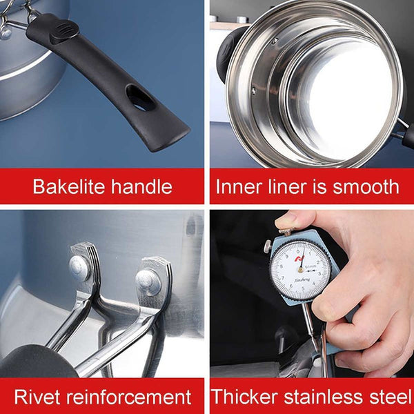 Pasta Noodle Cooking Pot Stainless Steel Fryer Steamer Pot Chip Frying Basket